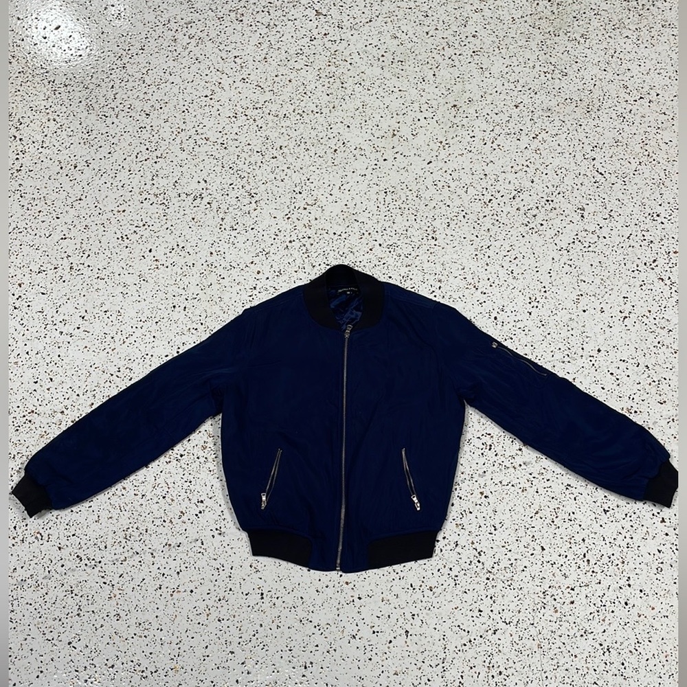 Navy Blue Bomber Jacket